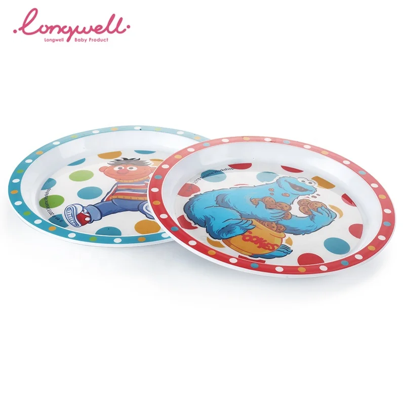 
Ningbo Longwell Custom Three Grid Eating Lunch Kids Home Cute Animal Printed PP Plates ODM Dish BPA Free Plastic Baby Food Plate 