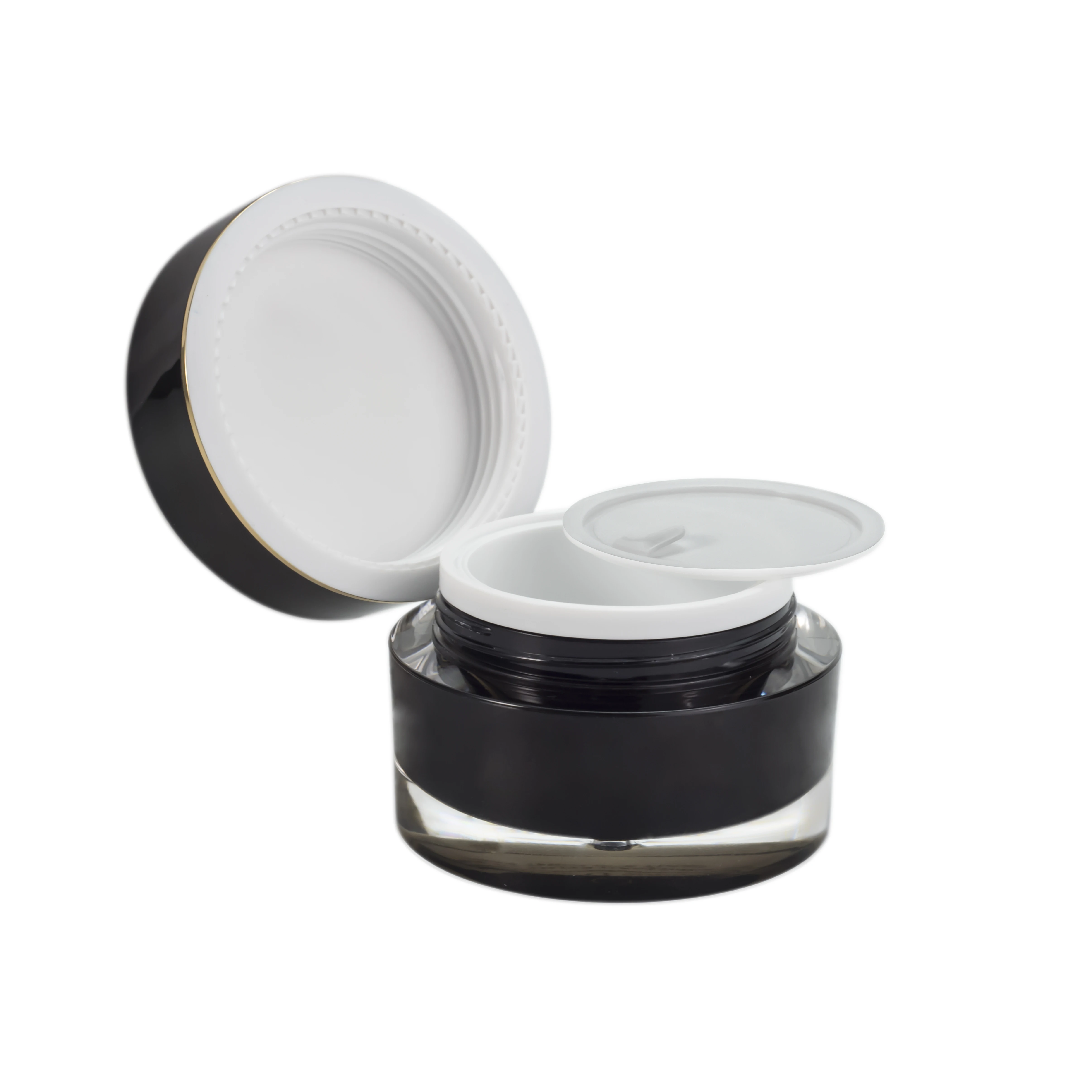 Hot Selling 5ml 10ml 15ml 30ml 50ml 100ml 200ml Round Custom Color Empty Acrylic Cosmetic Cream Jar