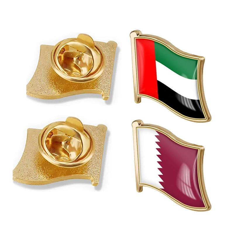 Custom Enamel Pin Manufacturer Oman Qatar Uae Souvenir National Day Gift Pin And Badge Country Flag Soft Hard Custom Enamel Pin