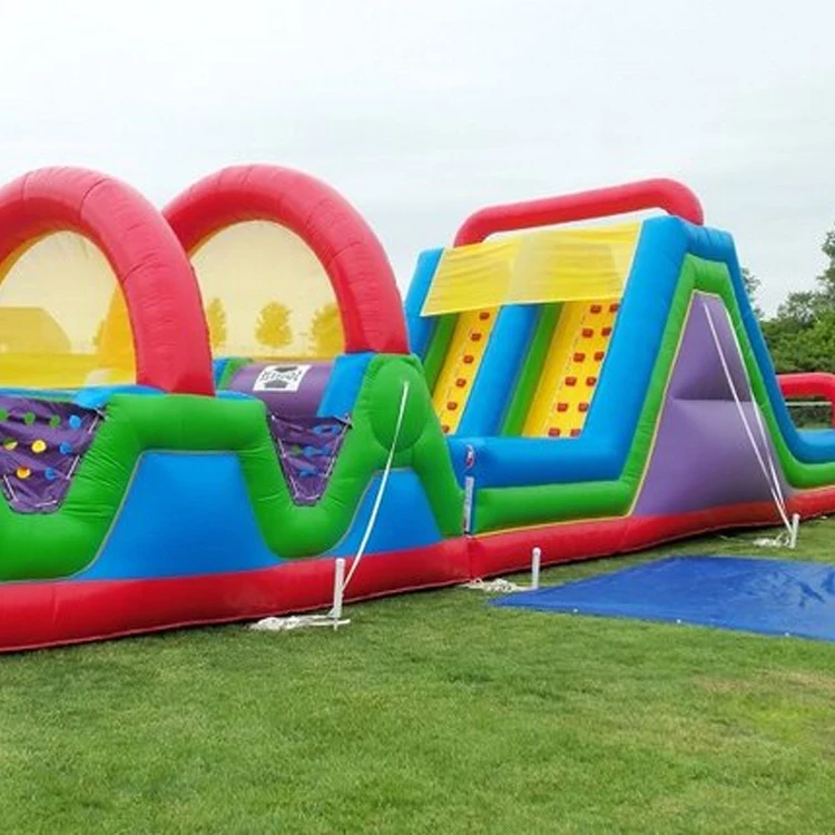 Commercial amusement park rides playground giant inflatable obstacle course for kids adults sport game