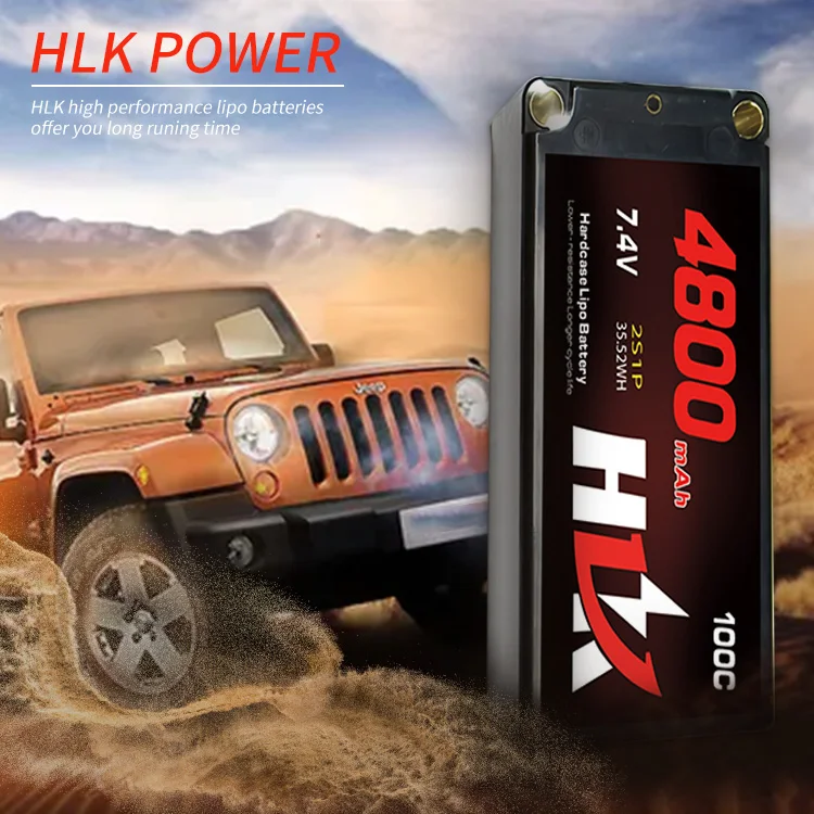 Hot Selling High Discharge Rate 7.4V 4800Mah 100C Shorty 2S Lipo Battery For Rc Car Model Robot