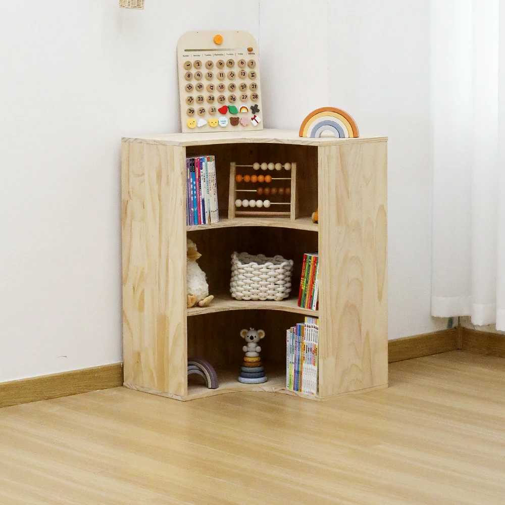 Bookcase Bookshelves Display Book Cabinet Storage Wooden Bookshelf Small Spaces Storage Shelf Two layers