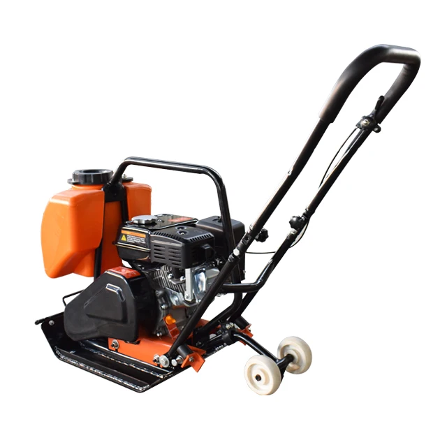 Vibrating diesel gasoline roller plate compactor 60kg with optional water tank for sale