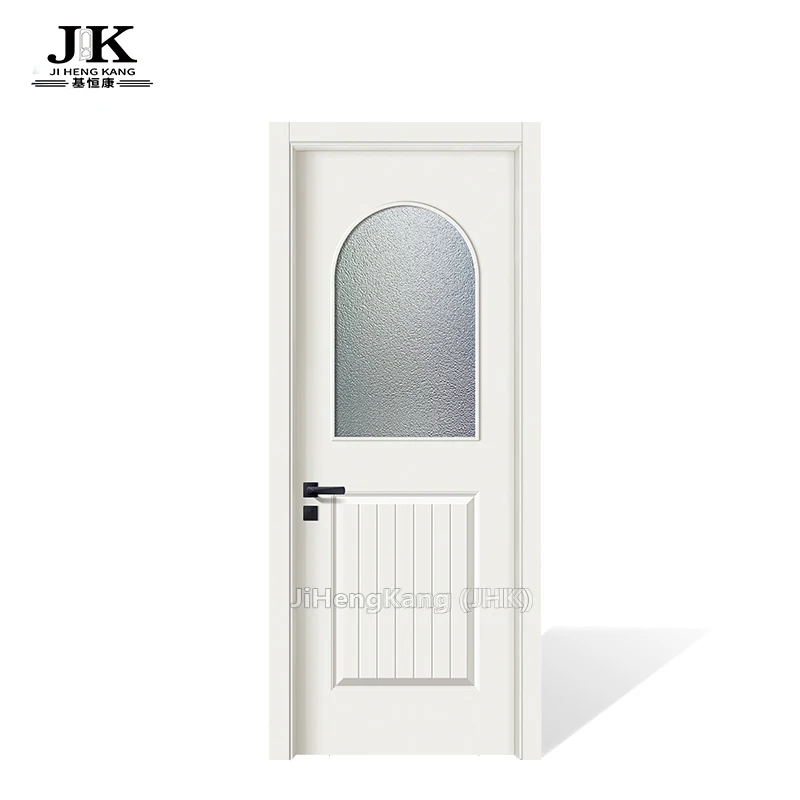 JHK-G12 арочные стеклянные двери кухонный сундук со стеклянной дверью с белой гладкой грунтовкой закаленным стеклом круглая верхняя половина Lite 1 панель