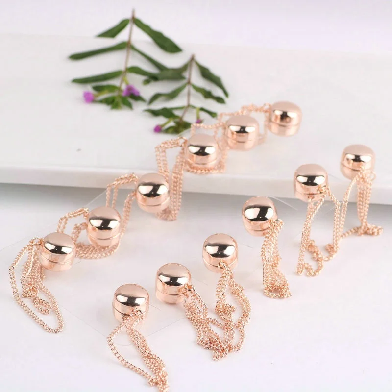 
luxury fashion brooch for ladies chain hijab magnet magnetic hijab pins custom logo brooches women pin 