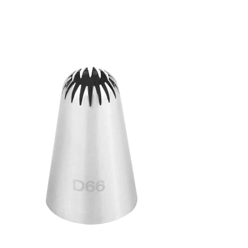 #D66 Stainless Steel Nozzle DIY Cake Decorating Tip Set Mouth Icing Piping Cream Cookie Baking Decor Tips Tools