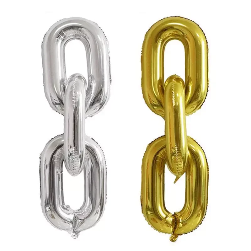 DIY Balloon Party Decoration 22 Inch Gold Silver Globos Chain Link Number 0 Foil Balloons For Birthday Wedding Baby Shower