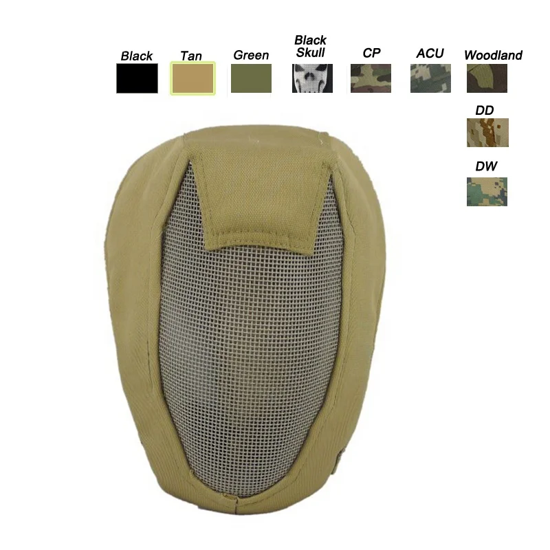 V3 Tactical Mask Full Face Real Life Desert Sports Mask Fencing Fighting Tactical Gear Electronic Camouflage Tactical Mesh Mask