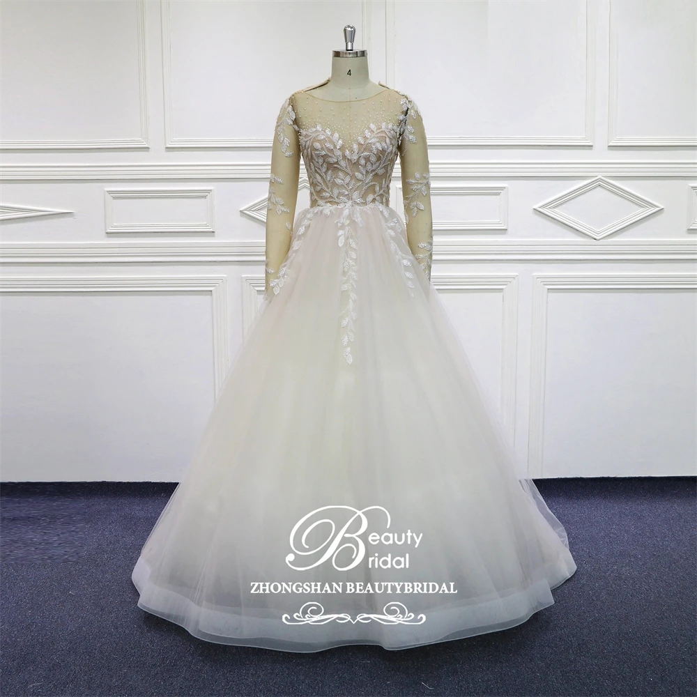 Реальное изображение простые и очень красивые свадебные платья кружевное свадебное платье со шлейфом