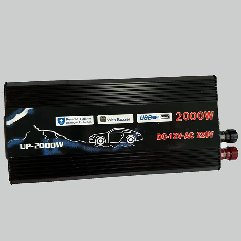 Factory price sale High power inverter  DC -12- AC 220V  2000W intelligent solar inverter