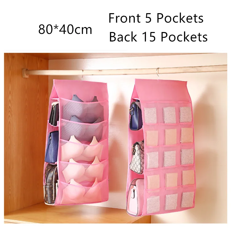 Multifunction Double-Sided Space Save Underwear underpants organizer hanging bra storage bag