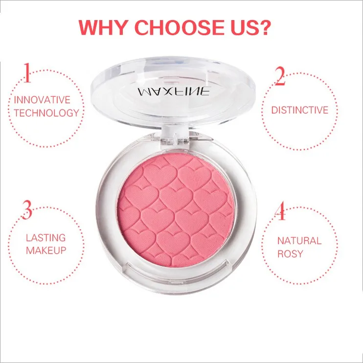 Hot selling OEM 6colors blusher makeup blush palette new updated