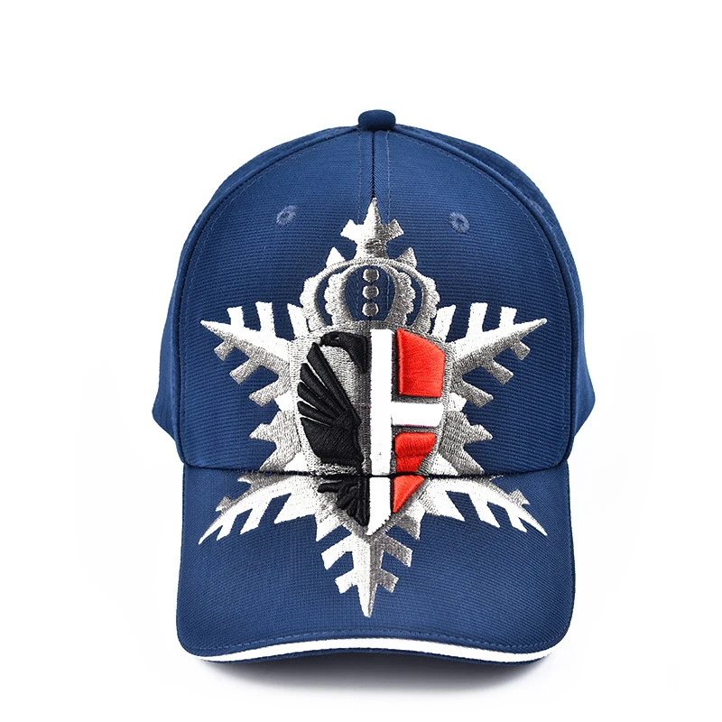 6 panels custom embroidered logo sandwich peak oxford fabric ottoman plain embroidery baseball cap