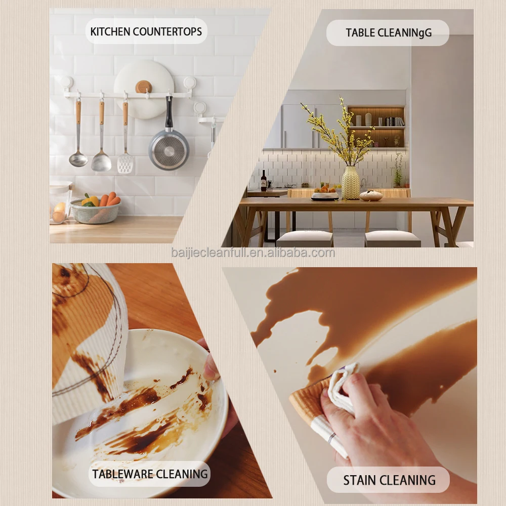 Absorbent  Swedish Dishcloths Cellulose Sponge Cleaning Cloth  No Odor Cleaning Wipes with 6 Printing Desgin Styles for Kitchen