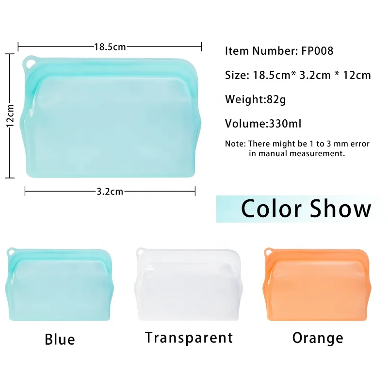 Экологически чистые силиконовые пакеты для хранения без бисфенола А