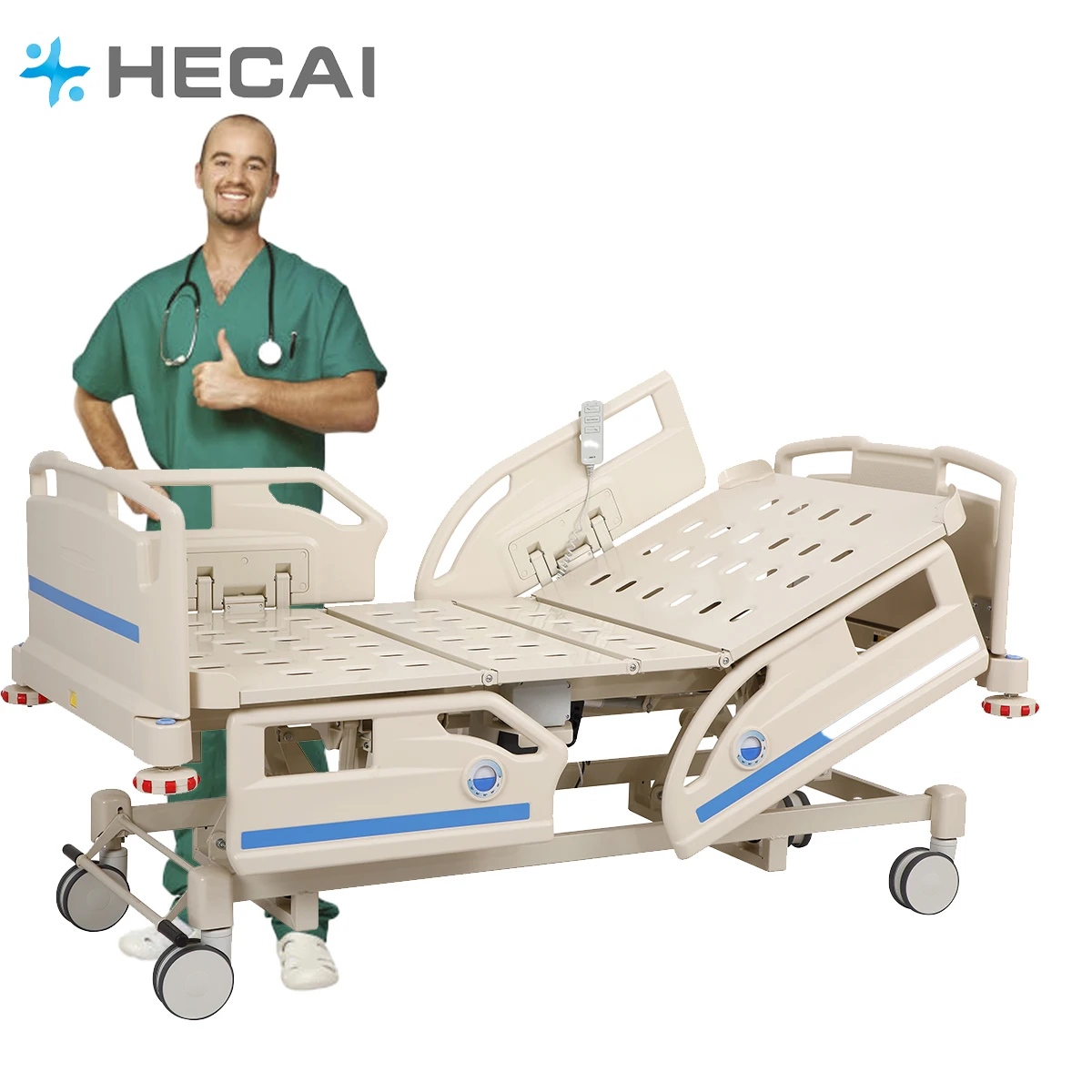 Hospital Clinical Medical Equipment Electric 3 Functions ICU Nursing Patient Bed For Hospital