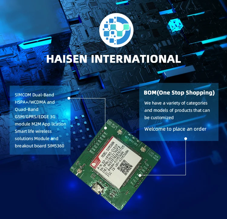 HAISEN Quectel 4G LTE Cat 1 IOT Wireless BT GNSS module EC200U EC200U-CN downlink 10 Mbps uplink 5 Mbps EC200UCNAB-N05-SNNSA