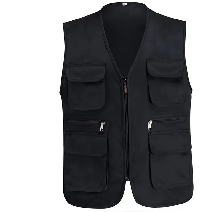 
Unisex Multi Pockets Outdoor Vest Waistcoat for Promotion Advertising Marketing Workers Tourist Volunteer Bibs Vest Waistcoat 