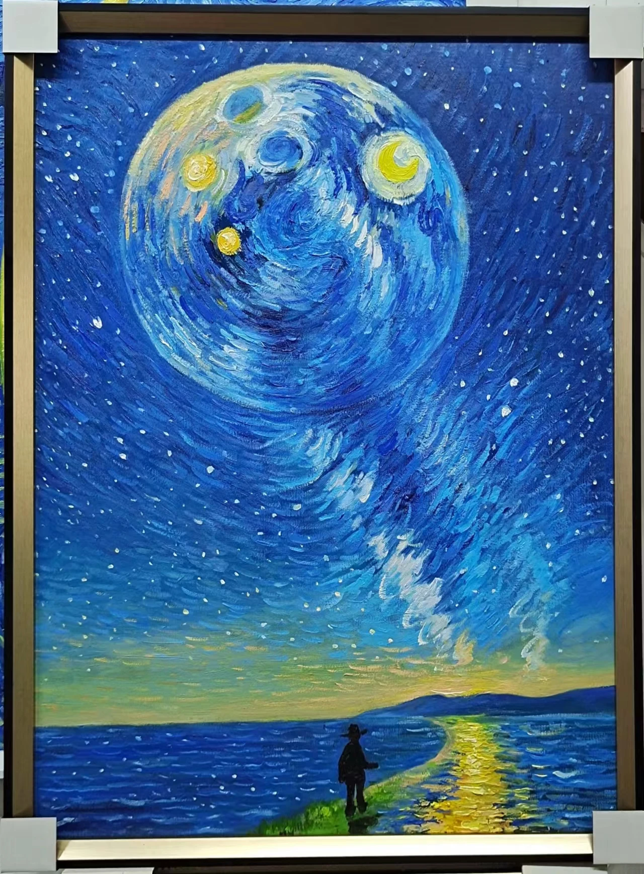 Abstract painting handmade original painting Original Starry Sky series paintings starry Link starry sky