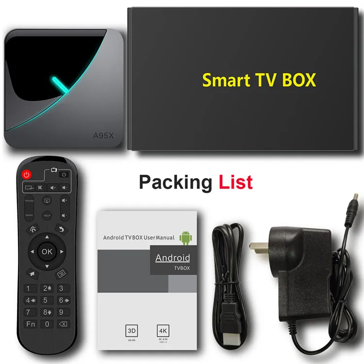 
Excel Digital A95X F3 OEM Smart Box Amlogic S905X3 BT VP9+ 4GB/64GB Dual Wifi Android 9.0 Tv Box A95X F3 