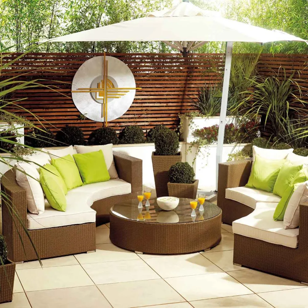 Morden Patio Villa Rope Sofa Set Outdoor Aluminum All Weather Garden Furniture