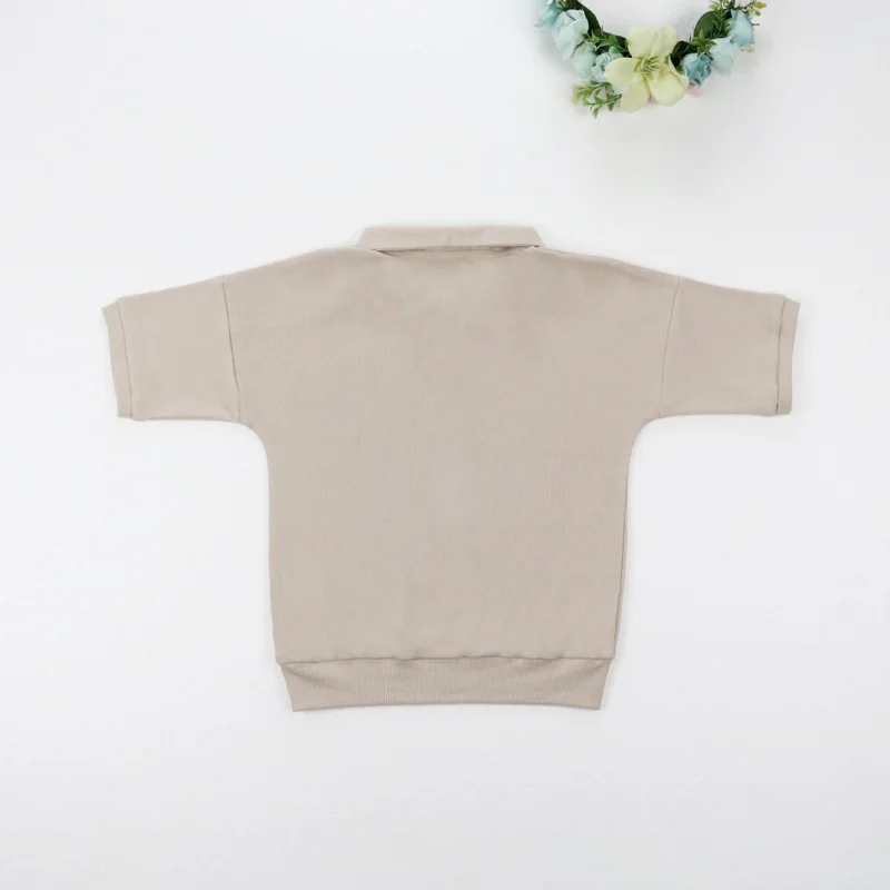 
Hot Sale Organic Summer High Quality Wholesale Short Sleeve Unisex Baby Tops T-shirt 
