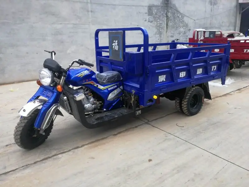 Gasoline Open Cabin Five Wheel Motor Tricycle Water Cooled Engine Puller Agricultural Freight Fuel Cargo Motorcycle
