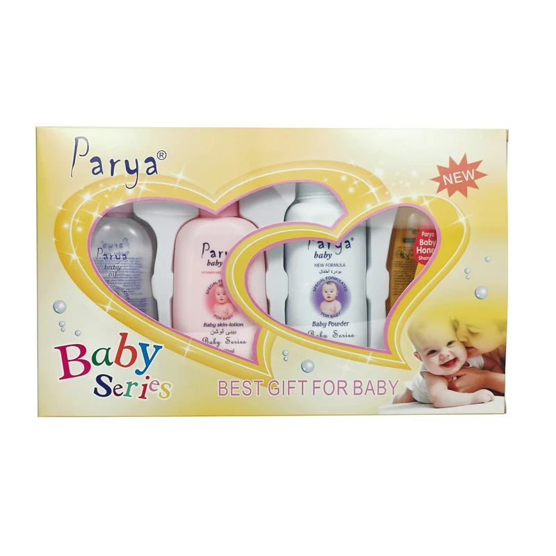 Parya Baby 4 предмета ежедневная ванна питательный шампунь для кожи и масло подарочный набор новорожденных Eco