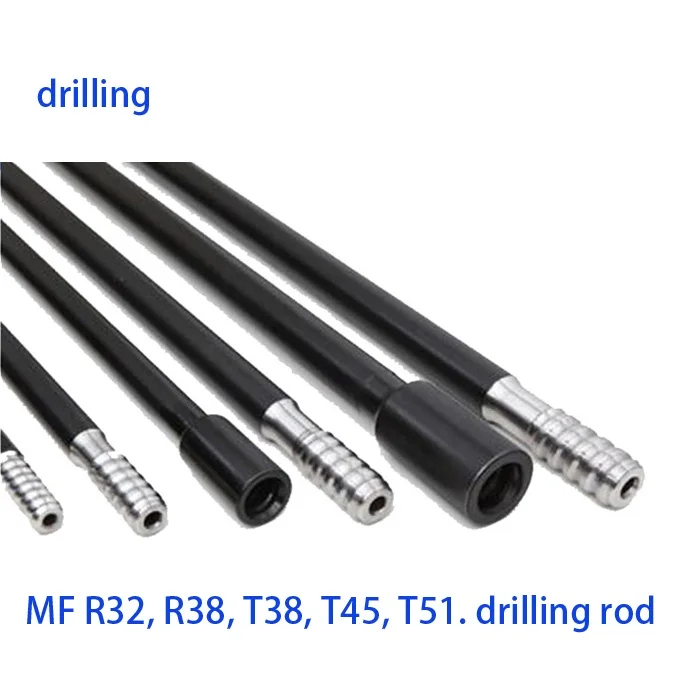 R38--R32 Thread Drill pipe 2022 Tapered Drill Pipe Drilling Steel Rod