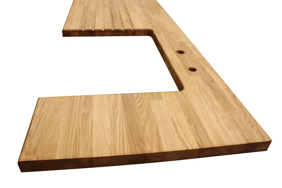 Solid finger joint oak wood kitchen countertops vanity