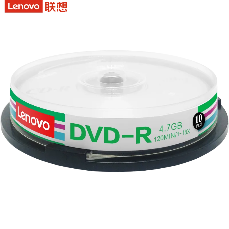 Lenovo original 10pcs dvdr high quality singal layer 4.7GB 16X dvd-rom cd rom disk