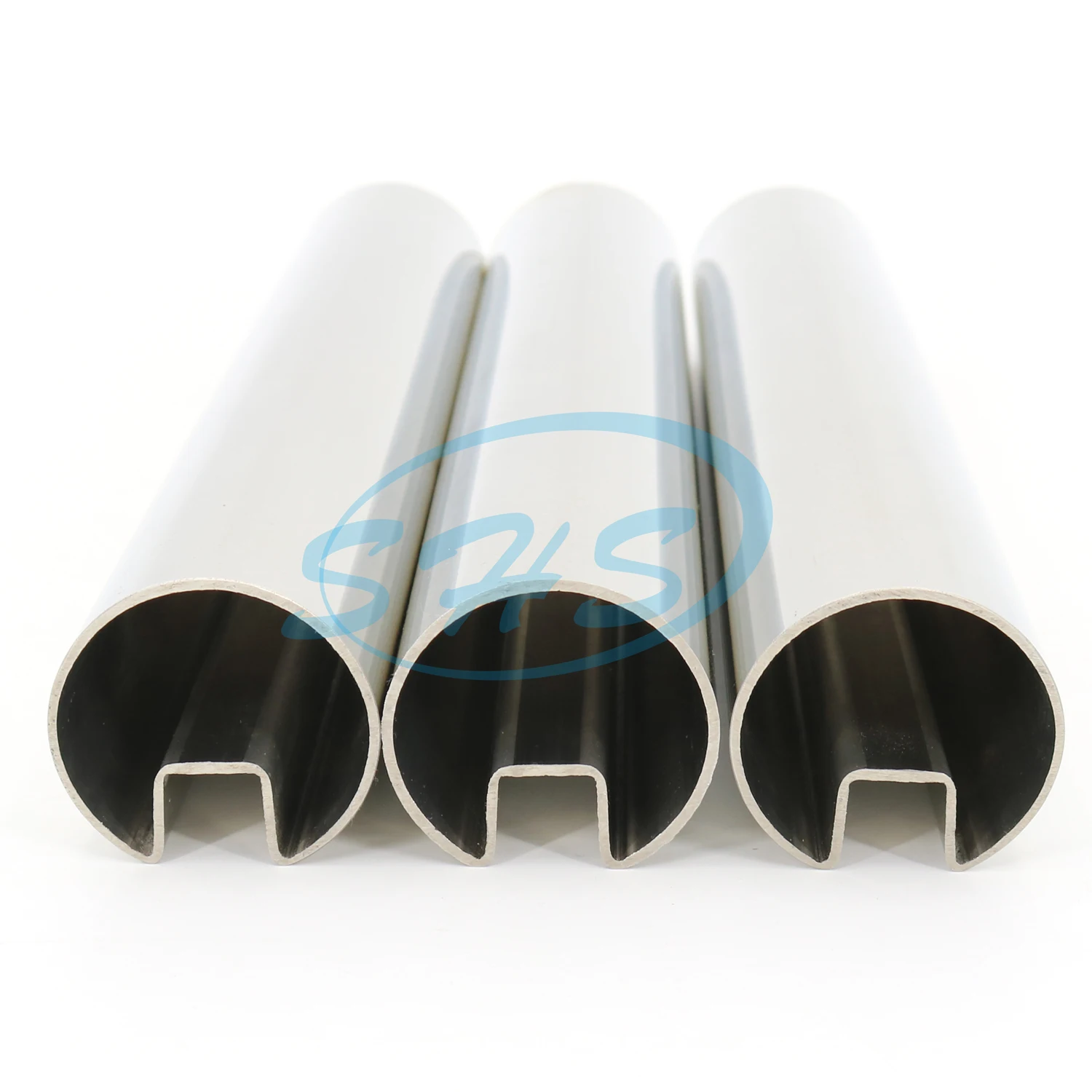 Hot selling PVD plated rose golden surface SS304 SS316 Grade stainless steel pipe with slot for glass railing system