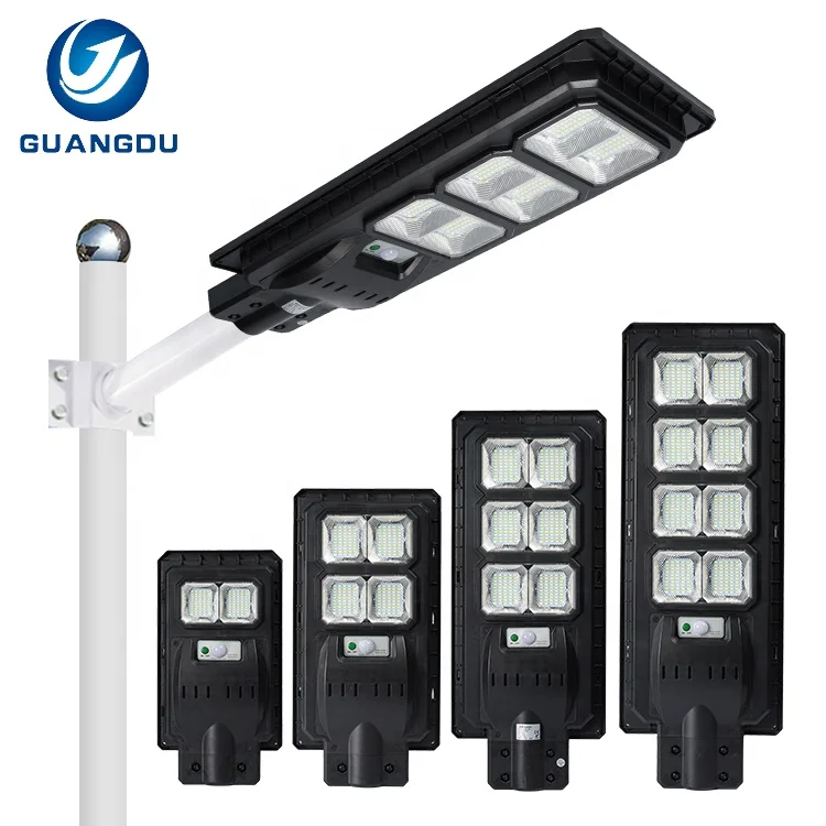 High Bright Smd Waterproof Ip65 100w 200w 300w 400w All In One Integrated Outdoor Solar Led Street Lamp