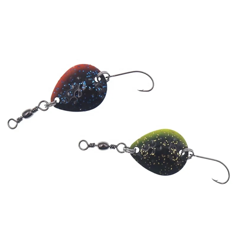 Trout spoons ultralight  fishing spoons 2g 23mm single hook metal Bait Fishing Lure spoon