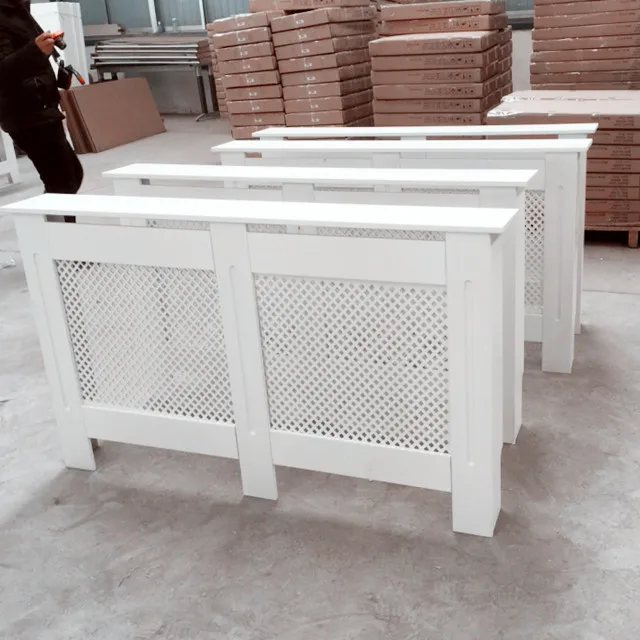 Wholesale UK Market Popular All Size White /Unfinished Modern Traditional Wood Grill Radiator Cover
