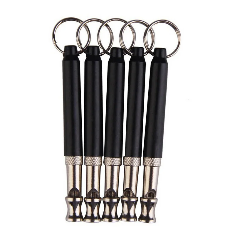 Ultrasonic Dog Trainer Stainless Steel Whistle with Strap Hanging Rope Custom Weight for Pet Supplies Dog Training