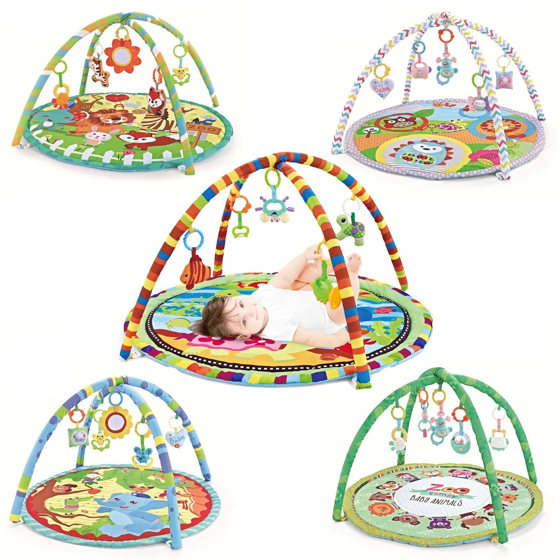 Baby Gym Play Mat Tummy Time Mat Washable Baby Activity Playmats for Baby Play Mats  Toys 0-12 Months