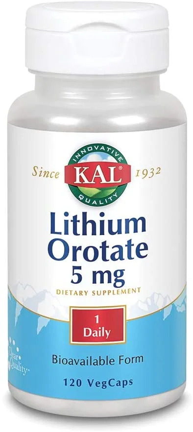 OEM Lithium Orotate 5 milligrams Capsules Chelated for Mood Support Organic Rice Bran Extract Lithium Orotate Capsules