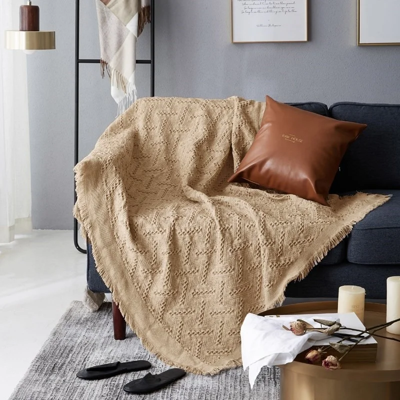 White 100% Cotton Blanket Woven Hospital Square Adults Wearable Hotel  Plain Dyed Thread Blanket/towel Blanket
