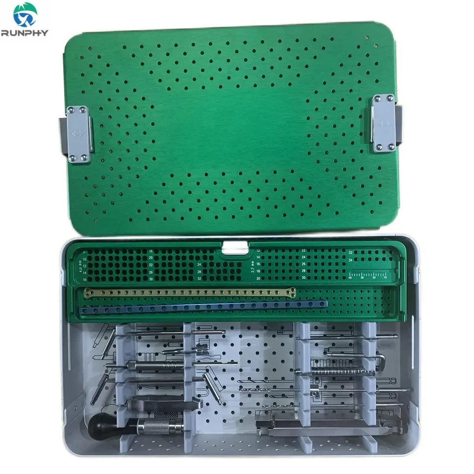 Veterinary Orthopedic Implant Surgical Instruments Small Animal Pet Dog Cat Titanium 4.0 mm Alps Locking Plate instrument kit