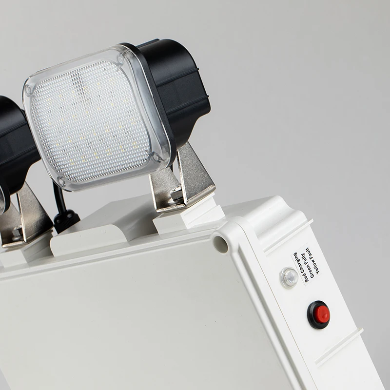 Hot selling 6W Rechargeable LED Emergency Light Exit Light with two round head plastic body