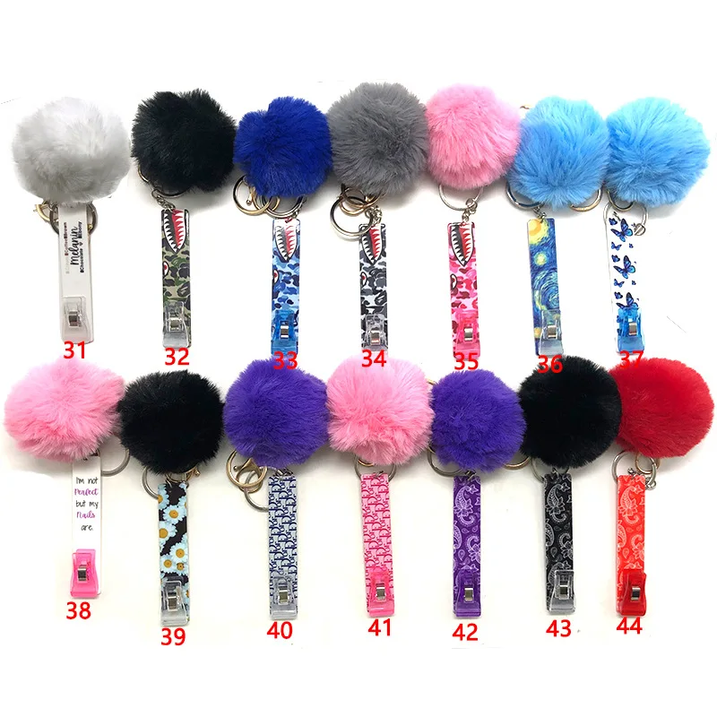 12pcs/set fashion self defense keychain set tools products self defense keychain for women Card Puller grabber for long nails