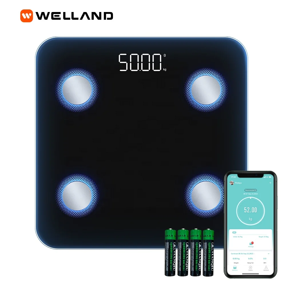 Новое поступление, умные весы 180 кг, световой индикатор с функцией синего зуба, электронные цифровые весы для ванной