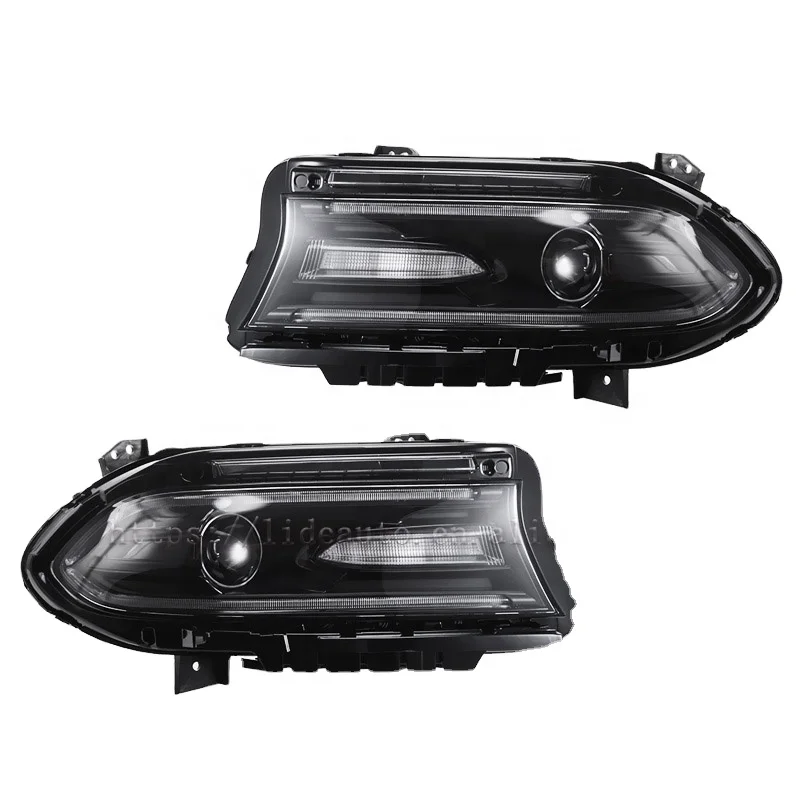 Auto lighting System LED Smoke Lens Headlight For Dodge Charger 2015+