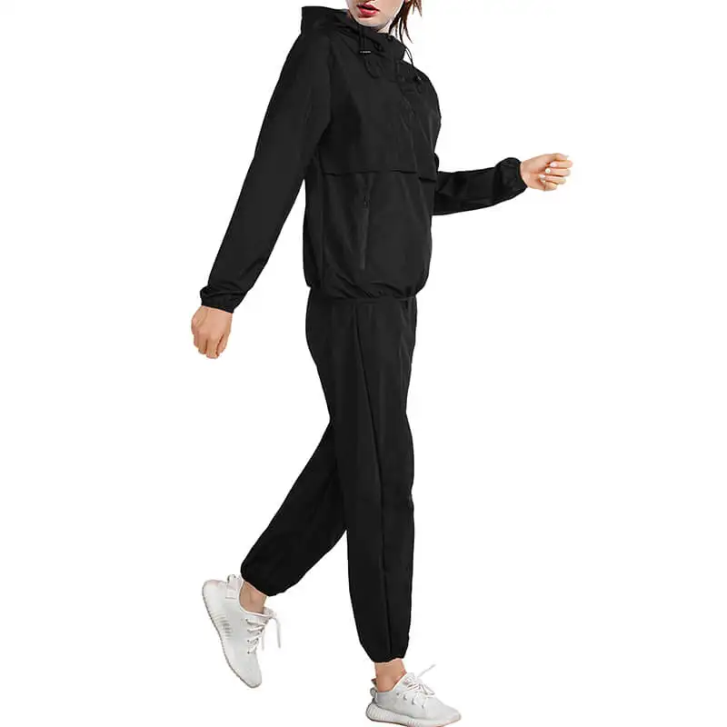 
Custom Logo Workout Sauna Suit BodyBuilding Coat Outdoor Fitness Slimming Sauna Sweat Jacket with Waterproof 