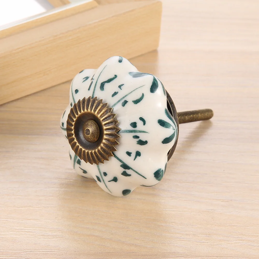Ceramic Cabinet Knob Retro Style Creative Vintage Drawer Antique Furniture Ceramic Handles Knobs