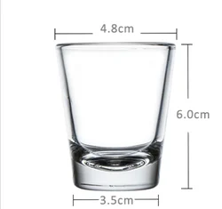 Custom logo high quality glass shot glasses 50ml/1.5oz bullet shot glass