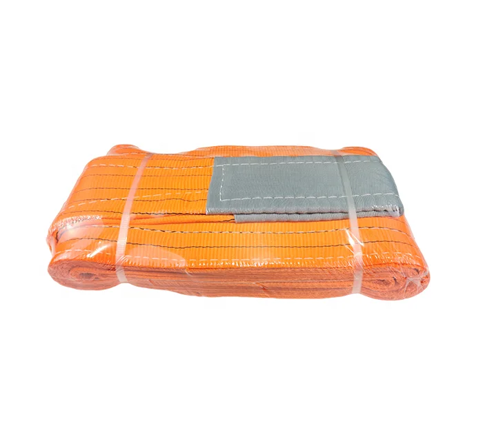 20 ton 30 ton 50t european type flat port lifting webbing sling strap color code polyest with grip