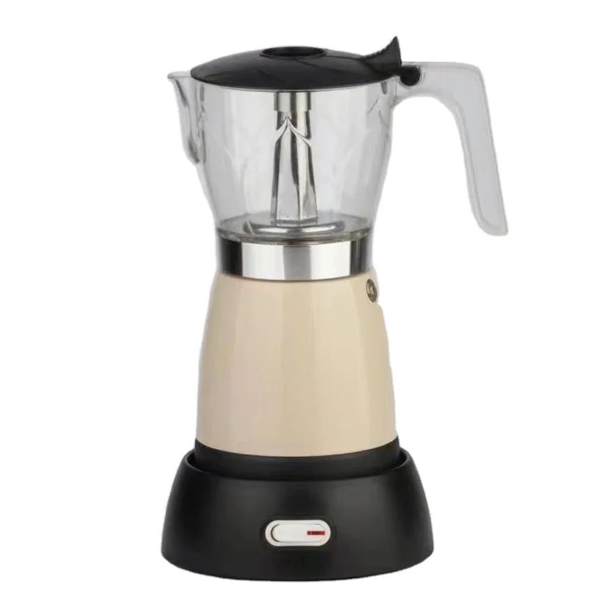 Electric 3-6 cup Aluminum One Touch Automatic moka coffee maker