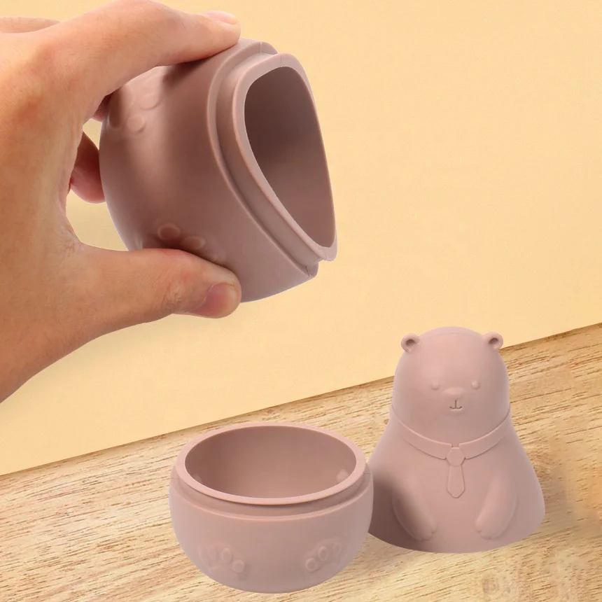 Hot Sale Educational Baby Stacker Stacking Toy Infant Early Education Toy Food Grade Silicone Nesting Dolls